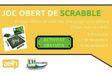 Joc, obert, Scrabble en català, Espai Jove, Can n'Arús, l'Hospitalet, AELH, Estudiants, L'H, Club de Scrabble, L'Hospitalet del Llobregat, L'Hescarràs, FISC, Scrabble Escolar, interinstituts