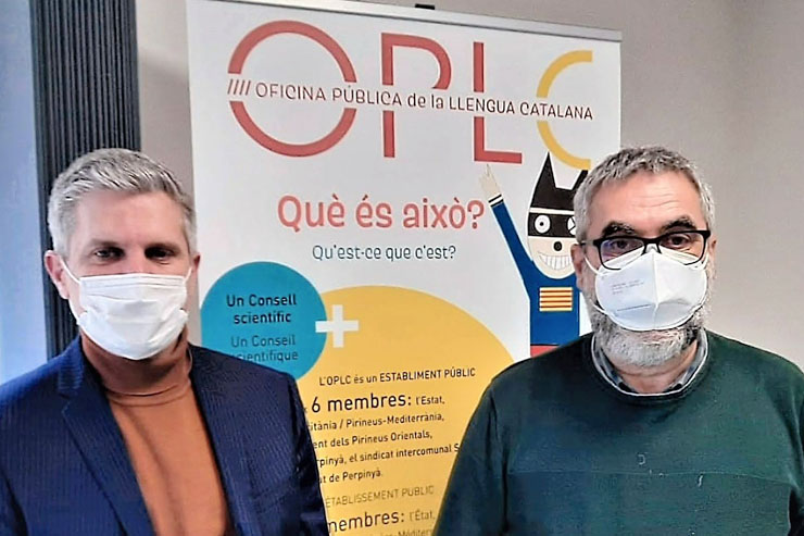 Amb Pierre Lissot a l'Oficina de la Llengua Catalana a Perpinyà