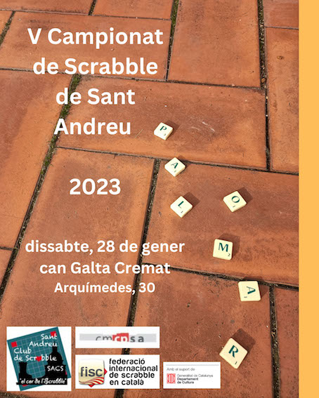 Cartell del V Campionat de scrabble de Sant Andreu