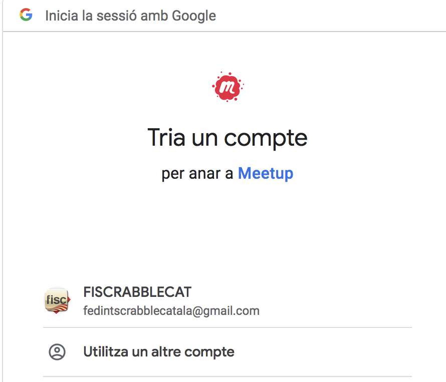 instruccions meetup